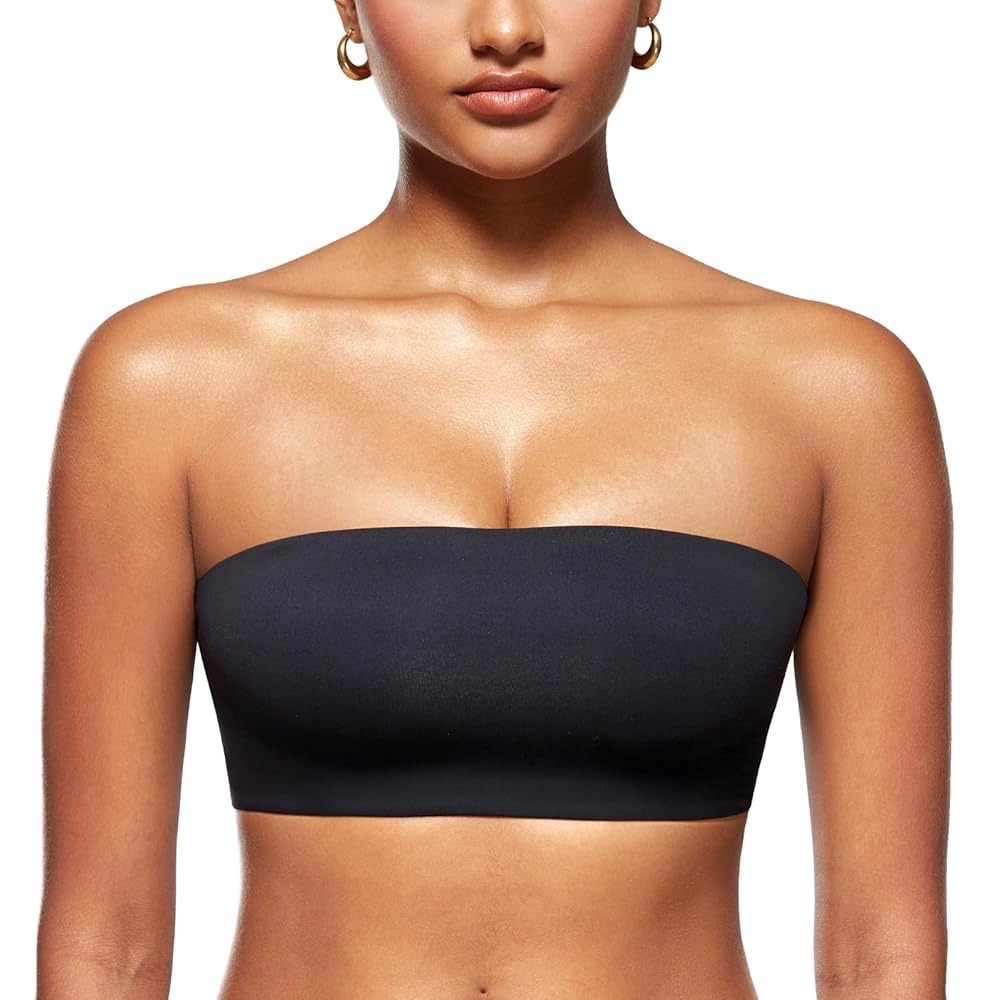 Elegant Black Strapless Bandeau